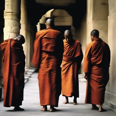 The monk's strict religious practices and stiffness in following traditions were admired by his disciples.