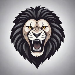 Design a logo featuring a vector illustration of a roaring lion's head. The logo should be majestic and powerful, a symbol of strength and dynamism.