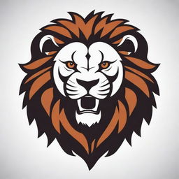 Craft a vector logo featuring a roaring lion's head on a white background. The lion should be detailed and majestic, symbolizing power and nobility.