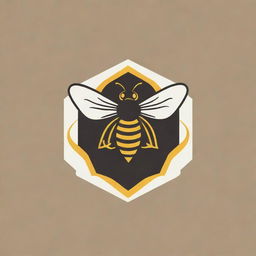 A dynamic logo incorporating a bee, book elements, and symbols of management