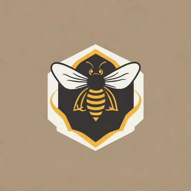 A dynamic logo incorporating a bee, book elements, and symbols of management