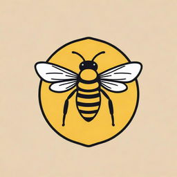 A vibrant logo design featuring a bee and book imagery