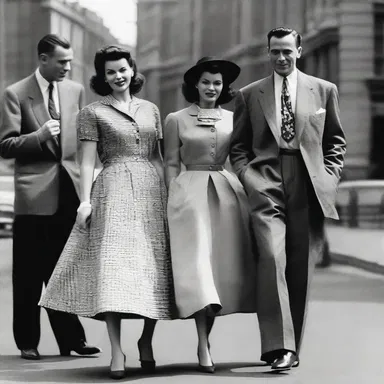 The 1950s became known for its iconic fashion, with women donning full skirts and men wearing sharp suits.