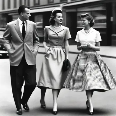 The 1950s became known for its iconic fashion, with women donning full skirts and men wearing sharp suits.