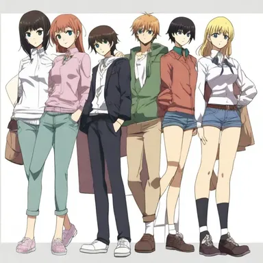 In anime, the characters' fashion often reflects their personality and role in the storyline.
