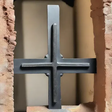 The blacksmith fashioned a beautiful cross for the church altar.