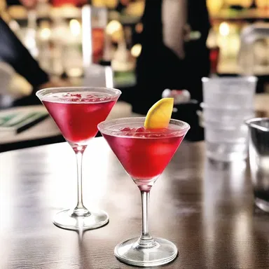 In the movie scene, the bartender mixed triple sec with vodka and cranberry juice to make a signature cocktail for the main character.