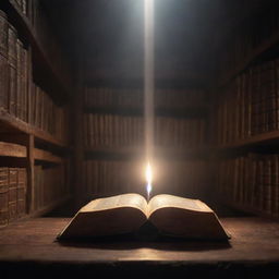 A moment of revelation in a secret chamber, beams of light piercing through a mystical crystal, revealing the magical nature of the surrounding books, under dramatic, cinematic lighting. Change aspect ratio to 16:9.