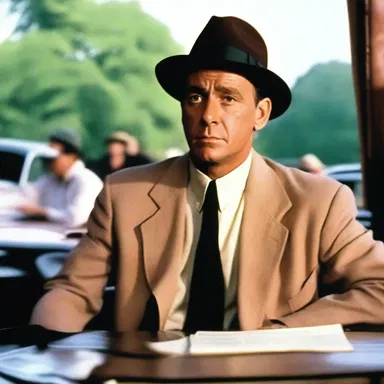 The main character in the movie was a bluff detective who always spoke his mind.