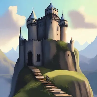 In the fantasy novel, the main character climbed a bluff to reach the enchanted castle.
