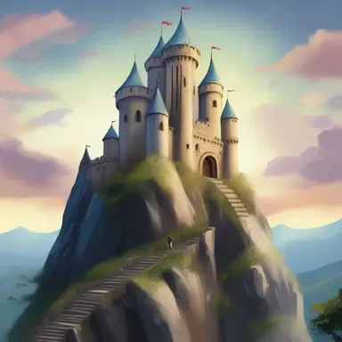 In the fantasy novel, the main character climbed a bluff to reach the enchanted castle.