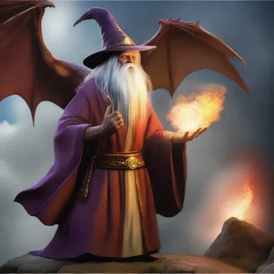 In the fantasy novel, the powerful wizard used his magic to bluff the dragons into submission.