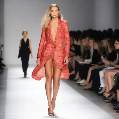 The fashion model confidently bluffed her way down the runway, giving the impression of being much more graceful than she actually was.