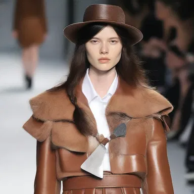 The fashion designer used a small hatchet as a decorative accessory in their runway collection.