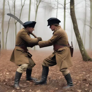 During the American Revolutionary War, soldiers used hatchets as their primary weapons in close combat.