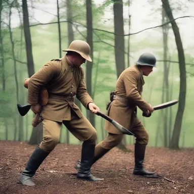 During the American Revolutionary War, soldiers used hatchets as their primary weapons in close combat.