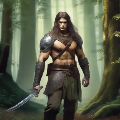 The fantasy novel introduced a brave warrior who ventured into the enchanted forest, his head bared to show his connection with nature.