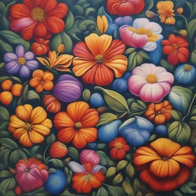 The artist's use of vibrant colors obviated the need for intricate details in the painting.