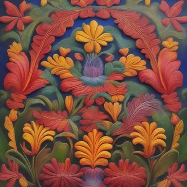 The artist's use of vibrant colors obviated the need for intricate details in the painting.