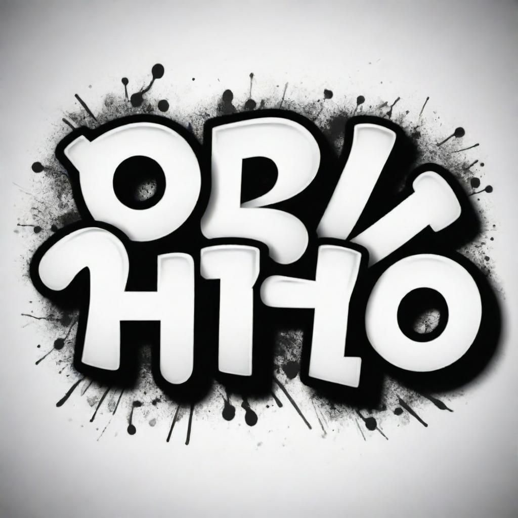 Create a high contrast, black and white vector-style design of the word 'BORO' in a hip-hop graffiti style. The design should be simple, flat, and in line art with a white background.