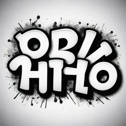 Create a high contrast, black and white vector-style design of the word 'BORO' in a hip-hop graffiti style. The design should be simple, flat, and in line art with a white background.