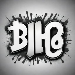 Create a high contrast, black and white vector-style design of the word 'BORO' in a hip-hop graffiti style. The design should be simple, flat, and in line art with a white background.