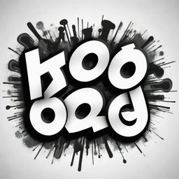 Create a high contrast, black and white vector-style design of the word 'BORO' in a hip-hop graffiti style. The design should be simple, flat, and in line art with a white background.