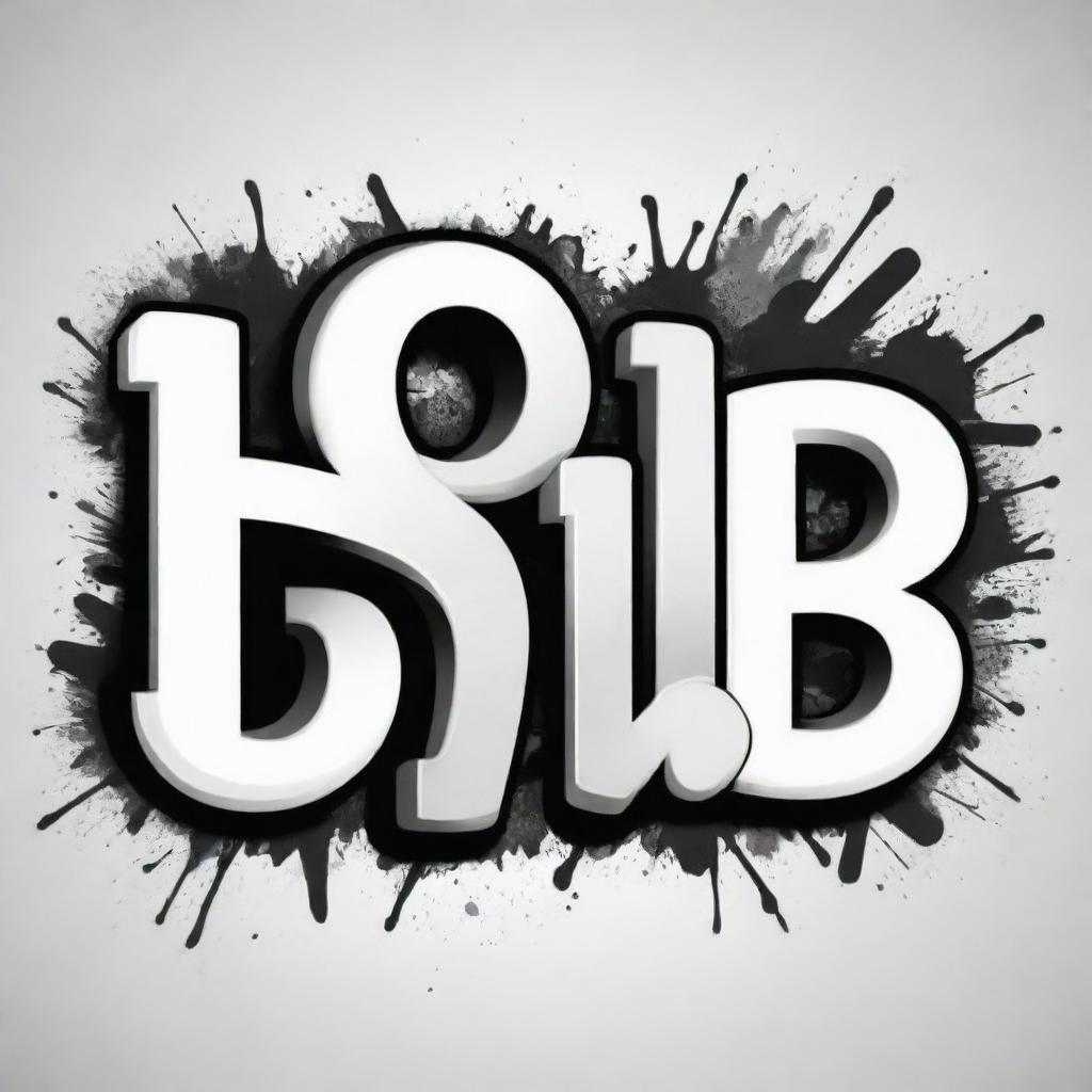 Create a high contrast, black and white vector-style design of the word 'BORO' in a hip-hop graffiti style. The design should be simple, flat, and in line art with a white background.