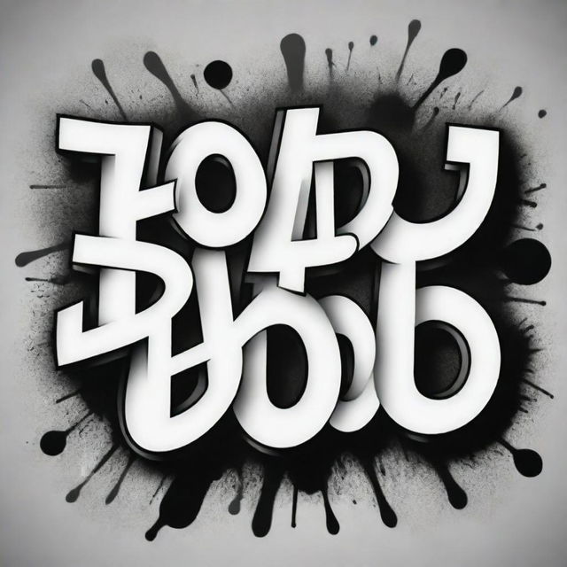 Create a high contrast, black and white vector-style design of the English word 'BORO' in a hip-hop graffiti style. The design should be simple, flat, and in line art with a white background.