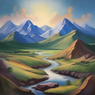 The artist painted a beautiful landscape inspired by the principles of geomorphology.