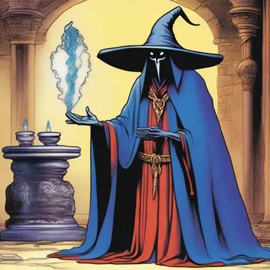 In the land of enchantment, the great sorcerer expressed his disapproval towards the dark magician's wicked intentions.