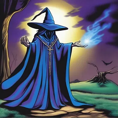 In the land of enchantment, the great sorcerer expressed his disapproval towards the dark magician's wicked intentions.