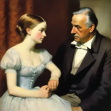 The strict father in the novel displayed his disapproval of his daughter's choice of suitor, refusing to accept their relationship.