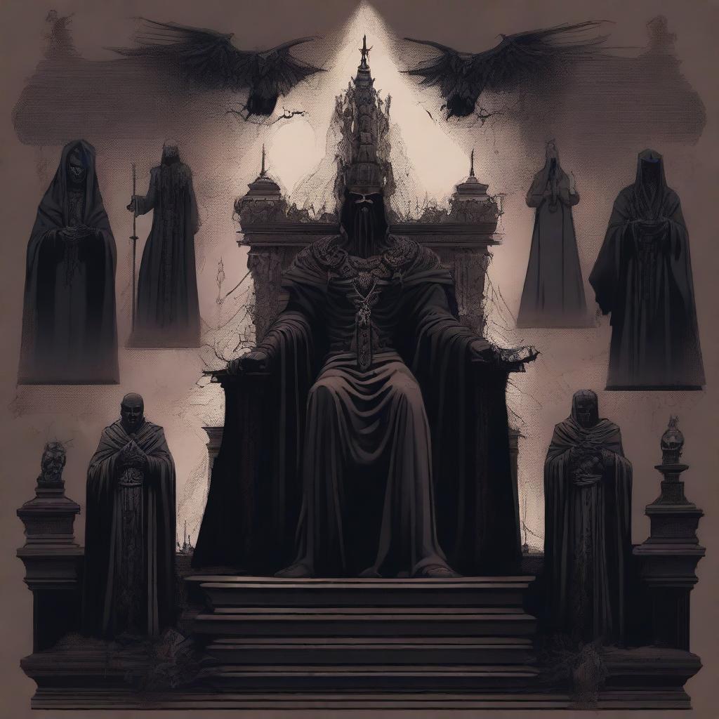 A digital art image that depicts an evil hierarchy