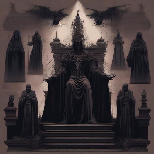 A digital art image that depicts an evil hierarchy