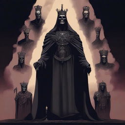 A digital art image that depicts an evil hierarchy