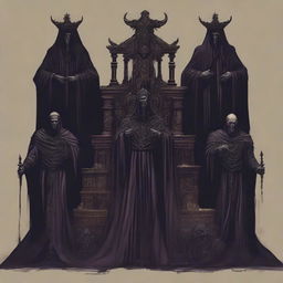 A digital art image that depicts an evil hierarchy