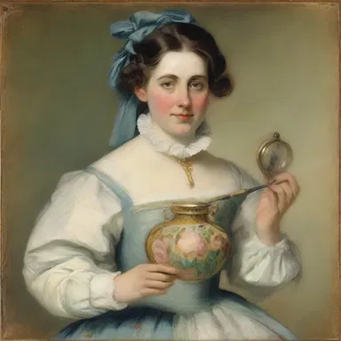 The painter meticulously added a reticule to their self-portrait, emphasizing their attention to detail and focus.