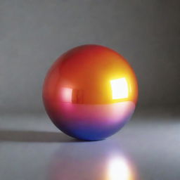 A perfectly round, vibrant and glossy ball reflecting light on its surface.