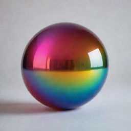 A perfectly round, vibrant and glossy ball reflecting light on its surface.