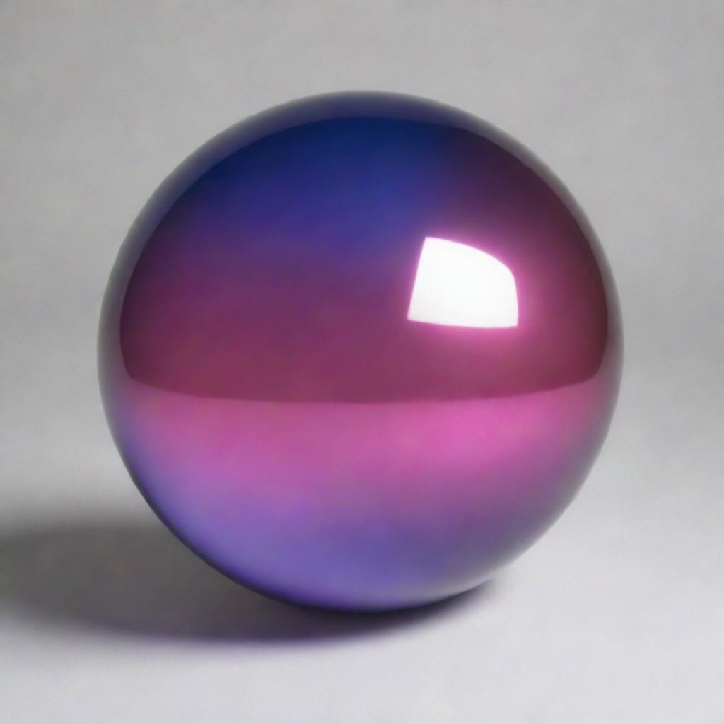 A perfectly round, vibrant and glossy ball reflecting light on its surface.