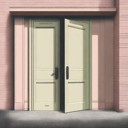 A thought-provoking digital art image depicting 'two doors'