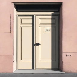 A thought-provoking digital art image depicting 'two doors'