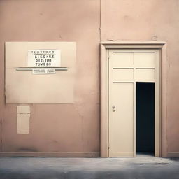 A thought-provoking digital art image depicting 'two doors'