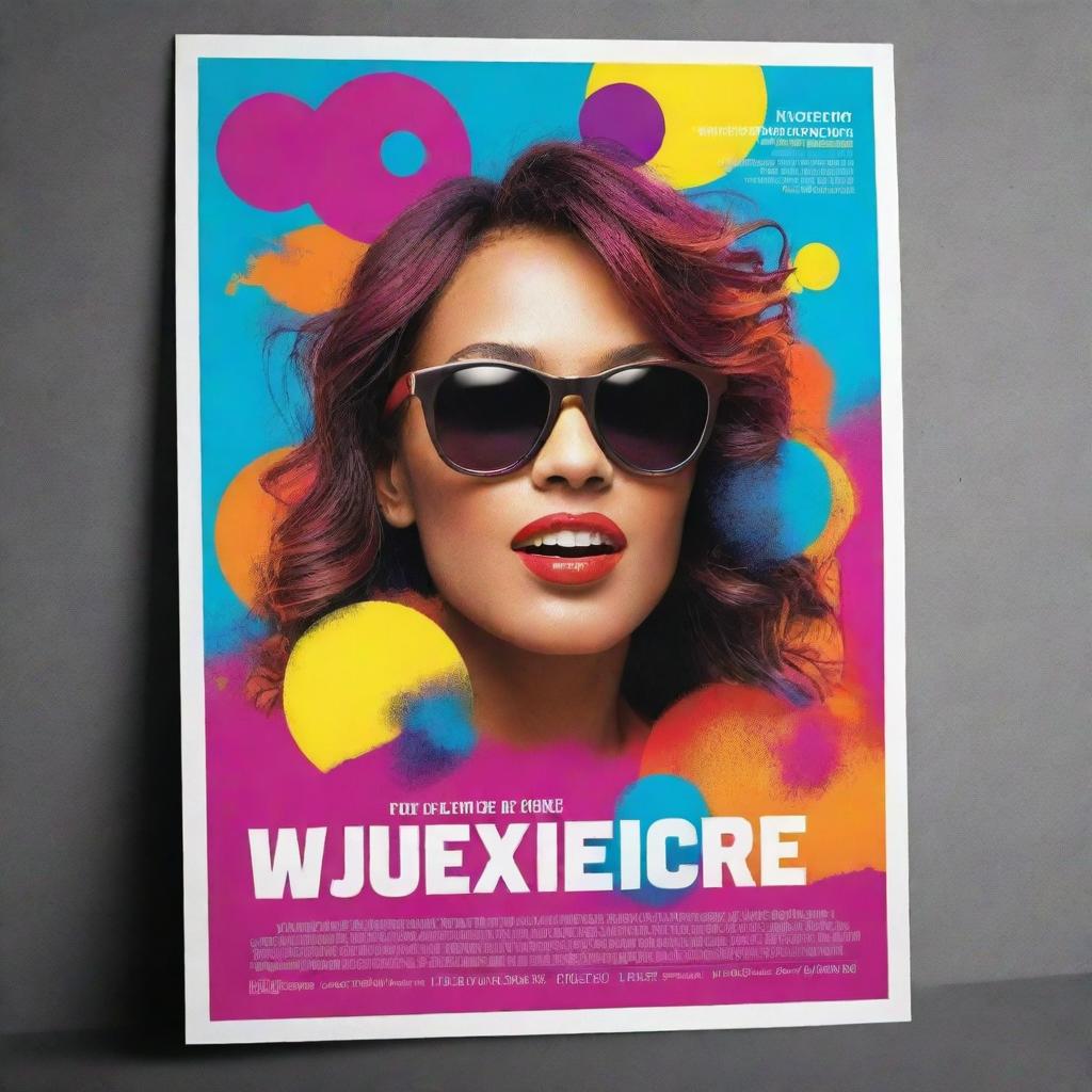 A vibrant, high resolution promotional poster with exciting and bold elements.