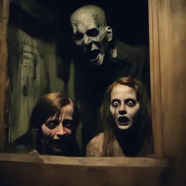 The haunted house attraction aimed to create a chilling atmosphere, but the actors inside couldn't contain their natural joviality, accidentally breaking character and making the experience less terrifying.
