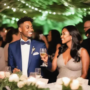 The couple's engagement party was filled with warmth and joviality, as friends and family shared heartfelt toasts and laughter throughout the evening.
