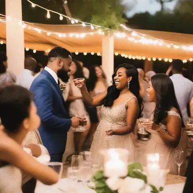 The couple's engagement party was filled with warmth and joviality, as friends and family shared heartfelt toasts and laughter throughout the evening.