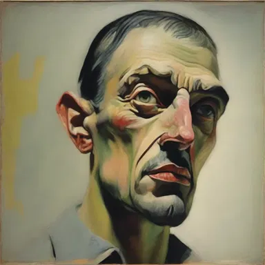 The artist portrayed the feeling of loneliness and isolation by painting a self-portrait with esotropia, symbolizing the internal struggle he experienced.