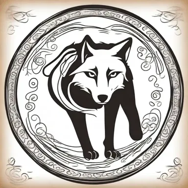 The hind part of the wolf resembled a powerful coil in the ancient fable.